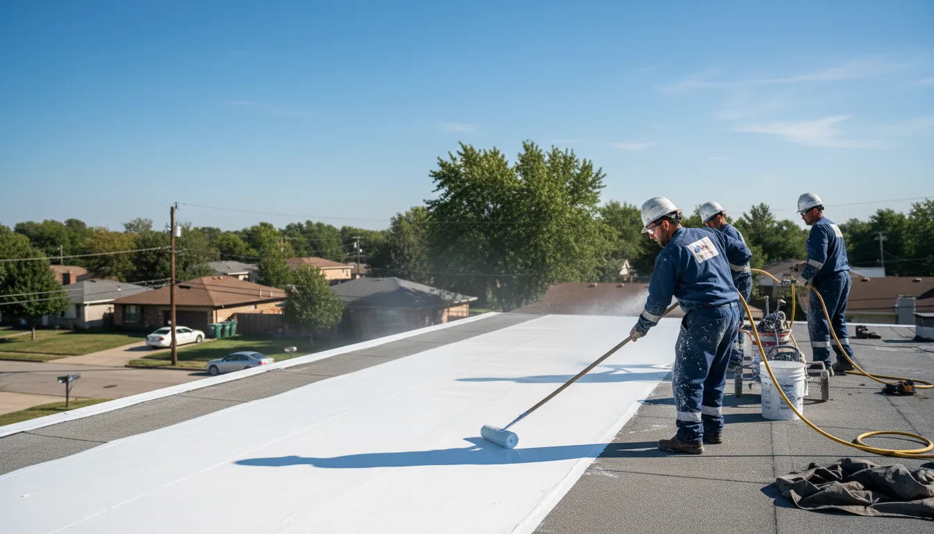 Commercial roof coating in Woodford, VA near me